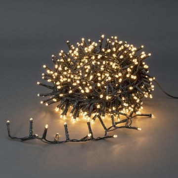 Guirlanda LED para exterior 700 LEDs / 7 funções, 17 m, IP44, branco quente