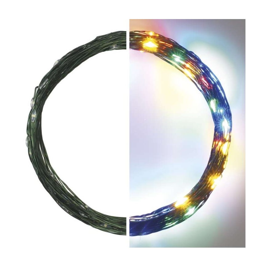 Guirlanda LED para exterior 75 LEDs/12,5 m IP44 multicolorido