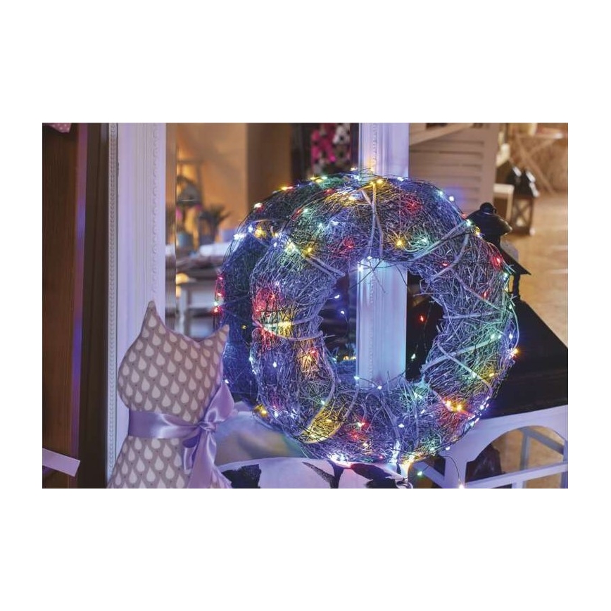 Guirlanda LED para exterior 75 LEDs/12,5 m IP44 multicolorido