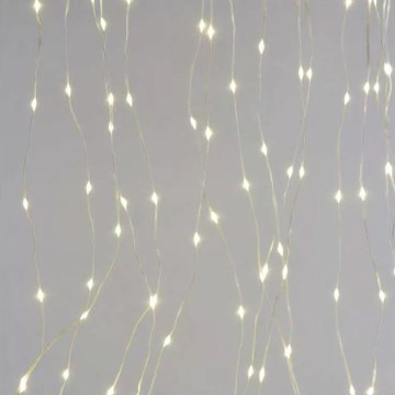 Guirlanda LED para exterior — 240 LEDs / 8 funções, 6,7 m, IP44, branco quente