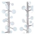 Guirlanda LED para exterior — 40 LEDs / 9 m, IP44, branco frio