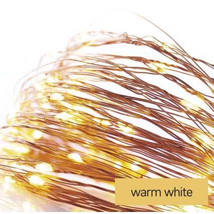 Guirlanda luminosa de Natal LED para exterior 40xLED/9m IP44 branco quente