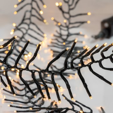 Guirlanda luminosa de Natal LED para exterior CLUSTER, 1512 LEDs / 8 funções, 17 m, IP44, branco quente