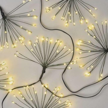 Guirlanda luminosa LED, 300 LEDs, 5,2+3 m, branco quente