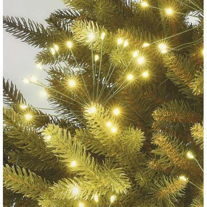 Guirlanda luminosa LED, 300 LEDs, 5,2+3 m, branco quente