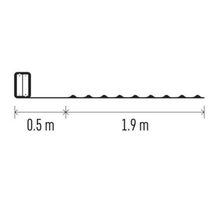 Guirlanda luminosa LED de Natal 20 LEDs/2,4 m branco quente