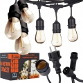 Guirlanda luminosa LED para exterior 30xE27/1W/230V 16,44 m IP44 preta
