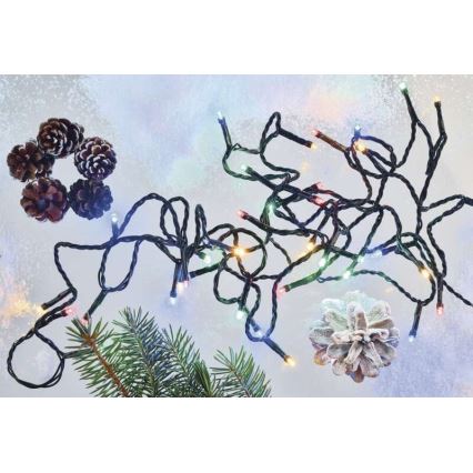 Guirlanda luminosa LED para exterior, 80 LEDs/13 m, IP44, multicolorido