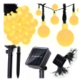 Guirlanda solar decorativa LED 30 LEDs / 8 modos 500 mAh 6,5 m IP67 branco quente