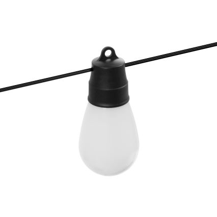 Guirlanda solar LED RGBIC regulável 30xLED/1,3W/3,7/5V 2200 mAh 14,37 m IP65 preta + controlo remoto