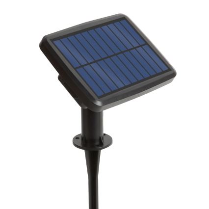 Guirlanda solar LED RGBIC regulável 30xLED/1,3W/3,7/5V 2200 mAh 14,37 m IP65 preta + controlo remoto