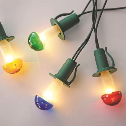 Cordão TOADSTOOL 12xE10 10,7m branco quente, Fabricado na República Checa