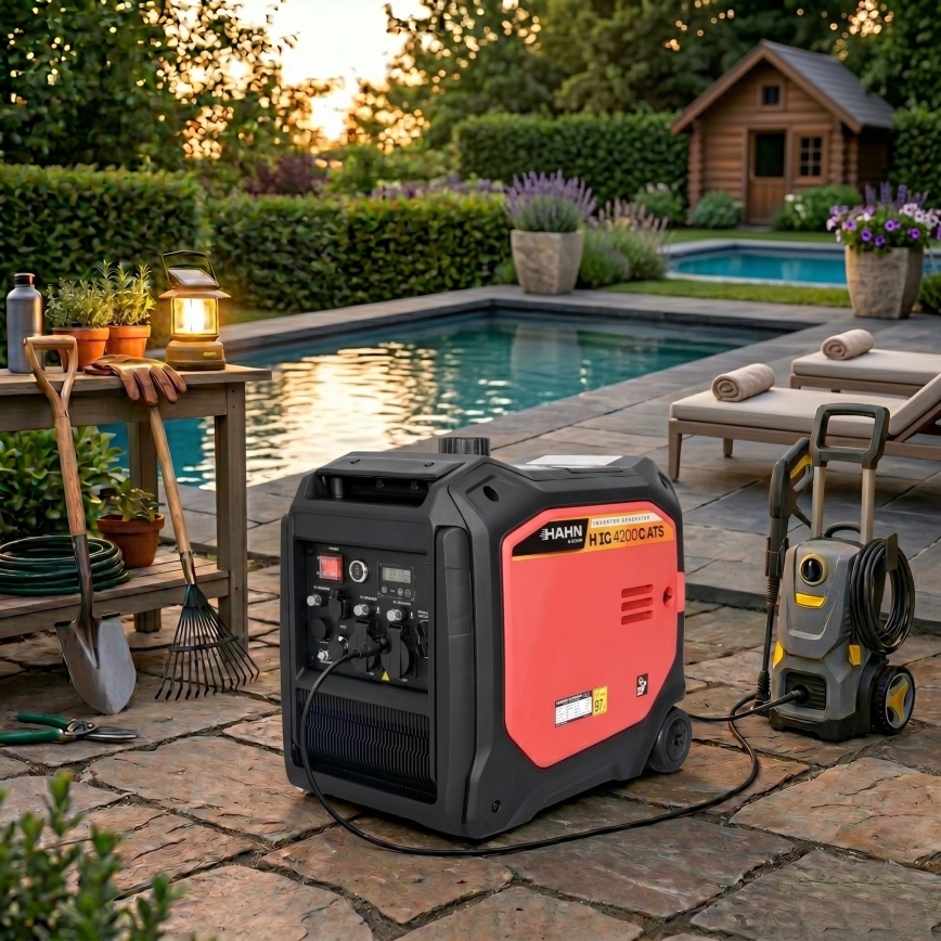 Hahn & Sohn 20062 - Gerador a gasolina/GPL H IG 4200 G ATS 4200/3800W