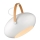 Halo Design 734375 - Pendente em cabo DC 1xE27/40W/230V Ø 40 cm branco/carvalho