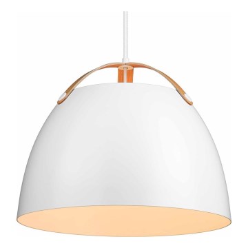 Halo Design 734870 - Pendente em cabo OSLO 1xE27/40W/230V Ø 40 cm branco/carvalho