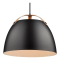 Halo Design 734887 - Lustre suspenso em cabo OSLO 1xE27/40W/230V Ø 40 cm preto/carvalho