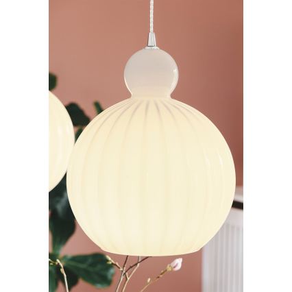 Halo Design 737321 - Lustre com cabo BALL BALL 1xE27/40W/230V Ø 32 cm branco