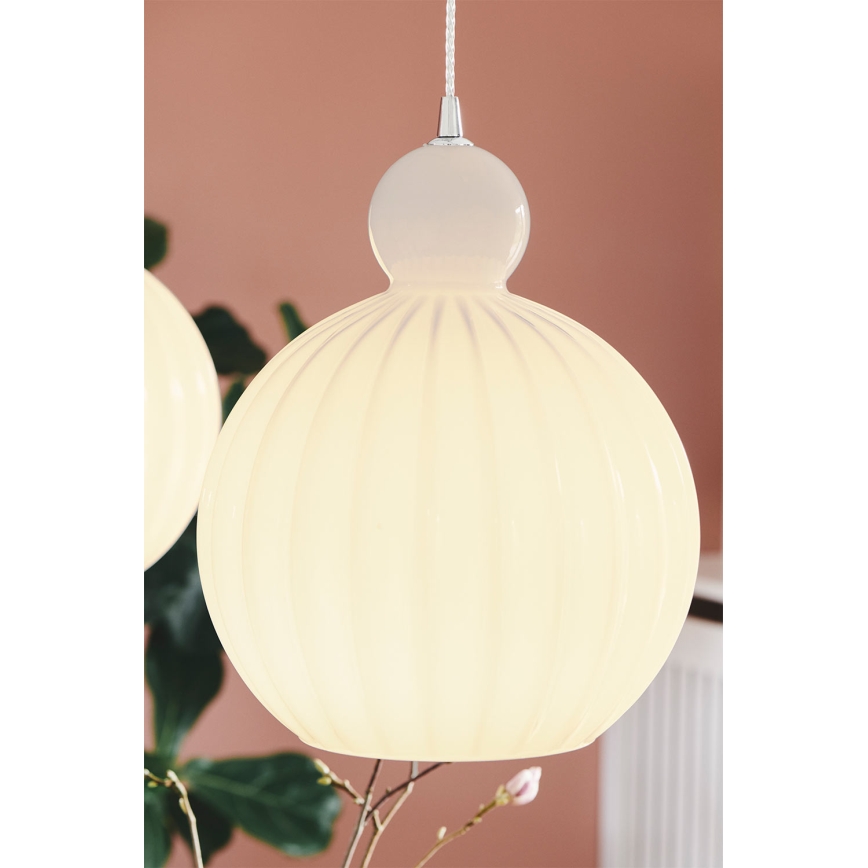 Halo Design 737321 - Lustre com cabo BALL BALL 1xE27/40W/230V Ø 32 cm branco
