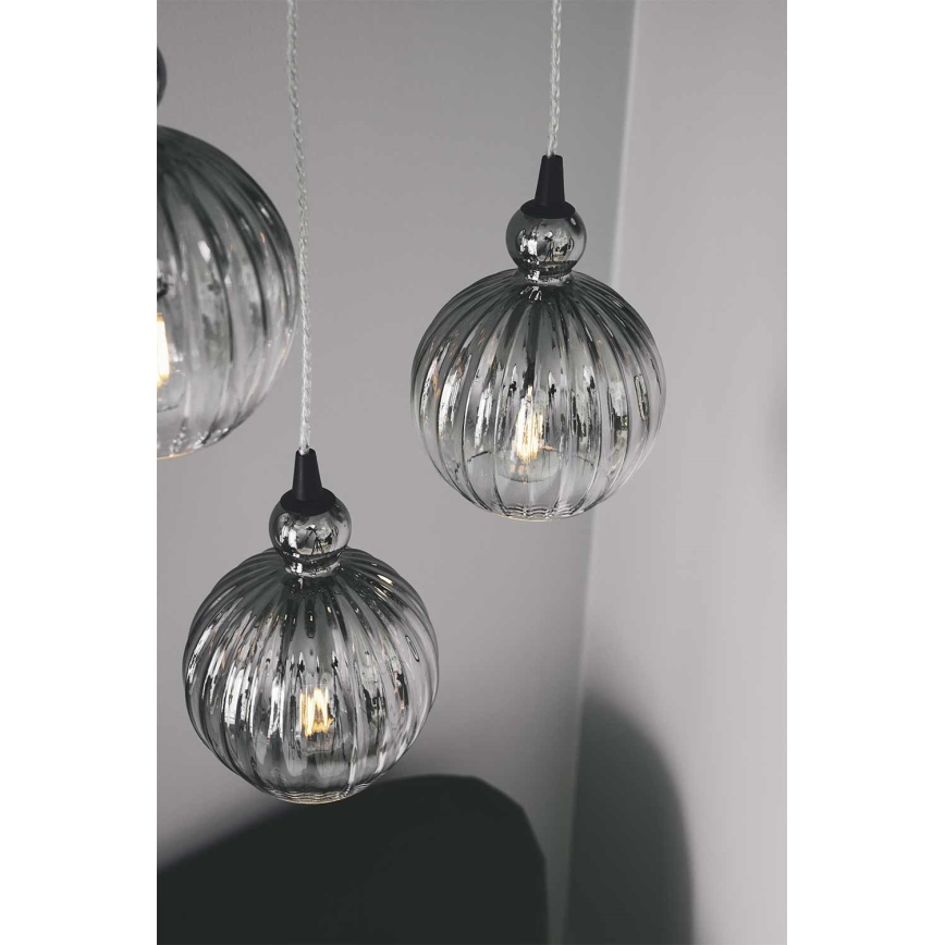 Halo Design 737338 - Lustre suspenso em cabo BALL BALL 1xE27/40W/230V Ø 32 cm cinzento fumado