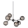 Halo Design 738823 - Lustre suspenso por cabo ATOM 6xG9/28W/230V diâmetro 57 cm preto/fumê