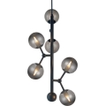 Halo Design 738854 - Lustre em cabo ATOM 6xG9/28W/230V Ø 30 cm preto/fumê
