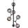Halo Design 738854 - Lustre em cabo ATOM 6xG9/28W/230V Ø 30 cm preto/fumê