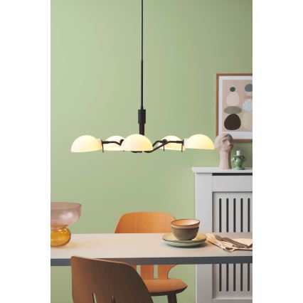 Halo Design 740369 - Lustre suspenso por cabo KJOBENHAVN 5xG9/28W/230V Ø 50 cm preto