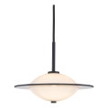 Halo Design 743582 - Lustre suspenso com cabo ORBIT 1xG9/7W/230V ø 24 cm branco/preto/cinzento fumado