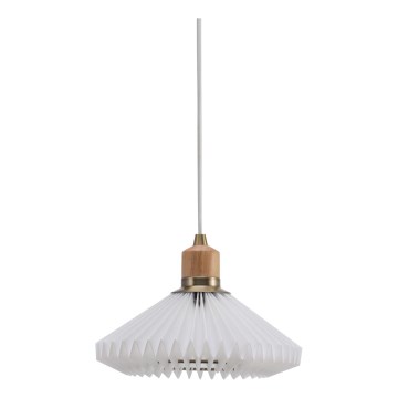 Halo Design 744053 - Lustre em cabo PARIS 1xG9/28W/230V Ø 24 cm branco/latão/carvalho