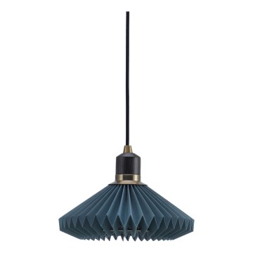 Halo Design 744060 - Lustre suspenso em cabo PARIS 1xG9/28W/230V Ø 24 cm azul/latão/carvalho