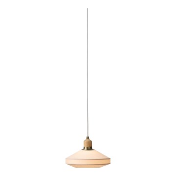 Halo Design 744091 - Lustre pendente em cabo PARIS 1xE14/40W/230V Ø 24 cm creme/latão/carvalho