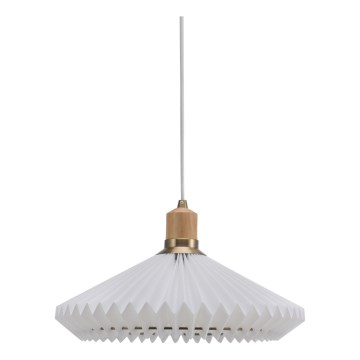 Halo Design 744169 - Lustre suspenso por cabo PARIS 1xE27/60W/230V Ø 40 cm branco/latão/carvalho