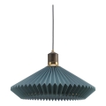 Halo Design 744275 - Lustre suspenso com cabo PARIS 1xE27/60W/230V Ø 56 cm azul/latão/carvalho