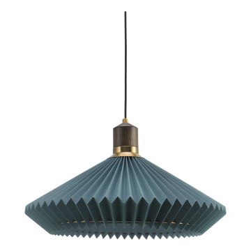 Halo Design 744275 - Lustre suspenso com cabo PARIS 1xE27/60W/230V Ø 56 cm azul/latão/carvalho