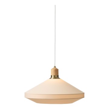 Halo Design 744305 - Lustre suspenso por cabo PARIS 1xE27/40W/230V Ø 56 cm creme/latão/carvalho
