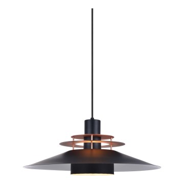 Halo Design 744503 - Lustre suspenso por cabo RIVOLI 1xE27/40W/230V, Ø 50 cm, preto/cobre