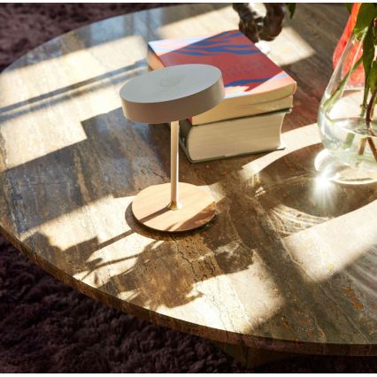 Halo Design 745760 - Lâmpada de mesa recarregável dimerizável LED ON THE MOVE LED/2,5W/4000 mAh branco/madeira