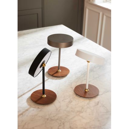Halo Design 745777 - Lâmpada de mesa recarregável com dimmer LED ON THE MOVE LED/2,5W/4000 mAh preto/madeira