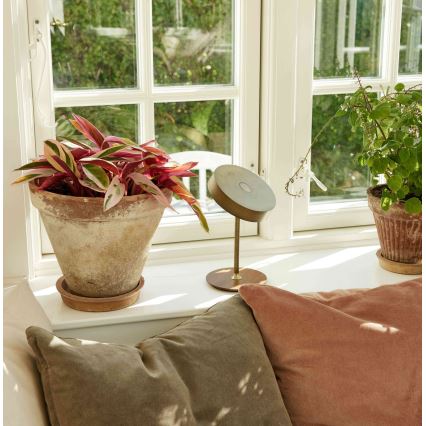 Halo Design 745784 - Candeeiro de mesa recarregável e regulável LED ON THE MOVE LED/2,5W/4000 mAh latão/madeira