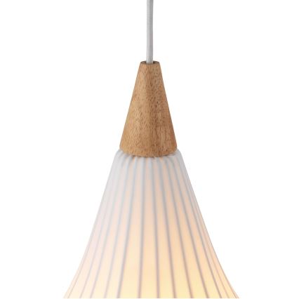 Halo Design 746262 - Lustre suspenso em cabo DROPS 1xE27/40W/230V Ø 30 cm branco/carvalho