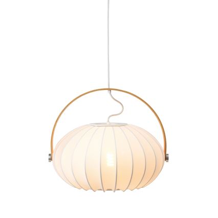 Halo Design 746347 - Pendente em cabo DC 1xE27/40W/230V Ø 40 cm branco/carvalho