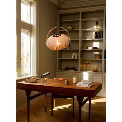 Halo Design 746354 - Lustre suspenso em cabo DC 1xE27/40W/230V Ø 40 cm cinzento/carvalho