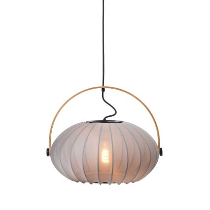 Halo Design 746354 - Lustre suspenso em cabo DC 1xE27/40W/230V Ø 40 cm cinzento/carvalho