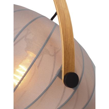 Halo Design 746354 - Lustre suspenso em cabo DC 1xE27/40W/230V Ø 40 cm cinzento/carvalho