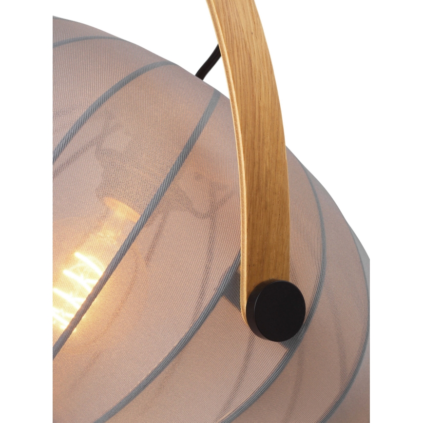 Halo Design 746354 - Lustre suspenso em cabo DC 1xE27/40W/230V Ø 40 cm cinzento/carvalho