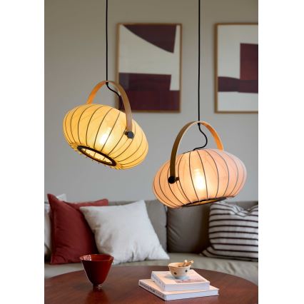 Halo Design 746361 - Pendente com cabo DC 1xE27/40W/230V Ø 40 cm verde/carvalho