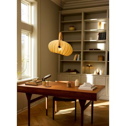 Halo Design 746361 - Pendente com cabo DC 1xE27/40W/230V Ø 40 cm verde/carvalho