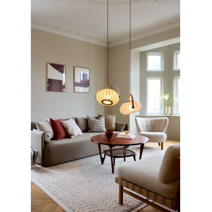 Halo Design 746361 - Pendente com cabo DC 1xE27/40W/230V Ø 40 cm verde/carvalho