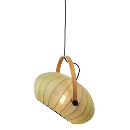 Halo Design 746361 - Pendente com cabo DC 1xE27/40W/230V Ø 40 cm verde/carvalho
