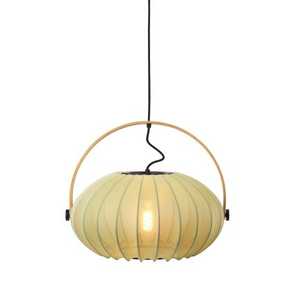 Halo Design 746361 - Pendente com cabo DC 1xE27/40W/230V Ø 40 cm verde/carvalho